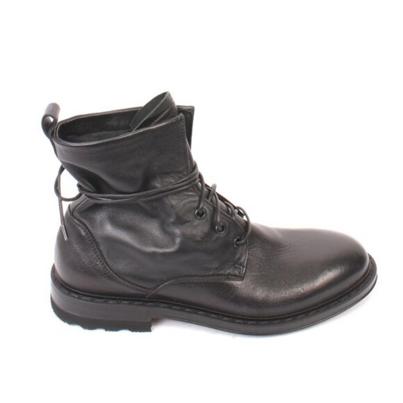 FABI 0665 Black Leather Lace-Up Ankle Boots main image 5